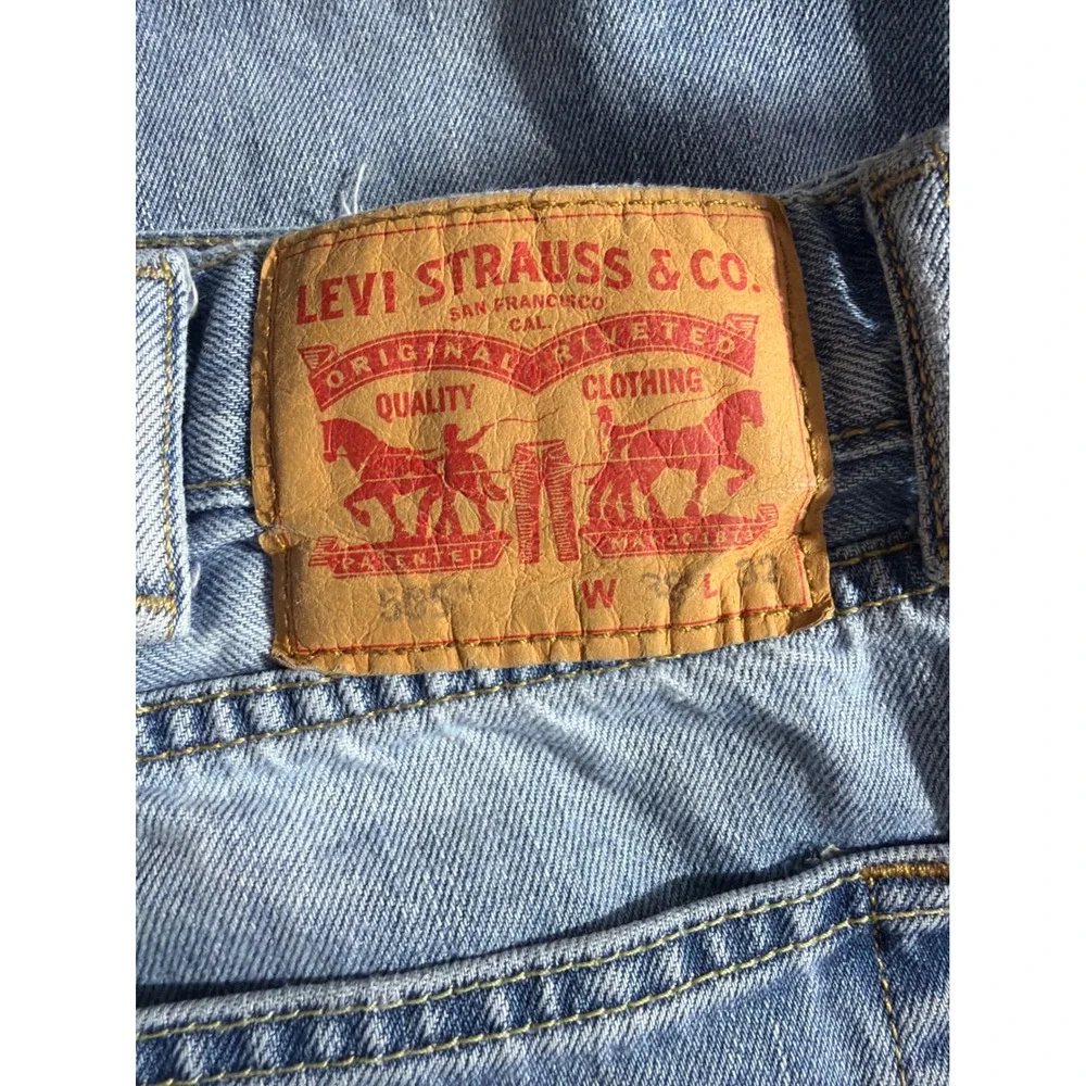 Levi's 505 Regular Fit‎ Jeans Mens 38x32 (Fits 37x31) Blue 100% Cotton Denim